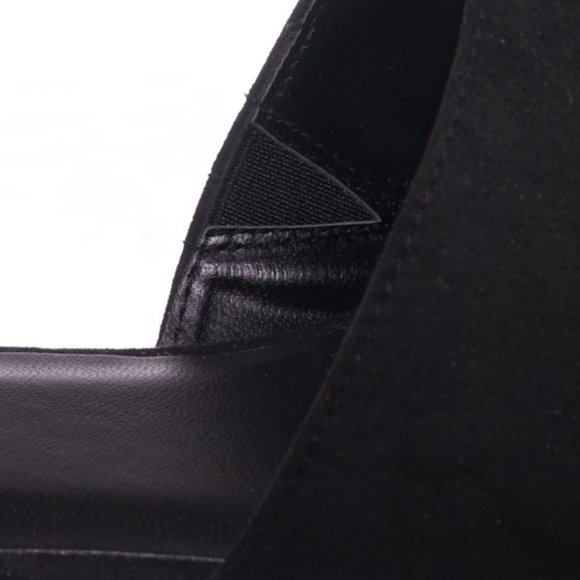 NEW SHEIN Celica Black Vegan Suede Pointed Toe Slip On Mule Size 6.5 - Picture 12 of 12